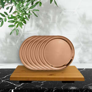 Assiette latérale en acier inoxydable Majestic 6 PCS avec revêtement PVD or rose Plats et assiettes - Product Image 5