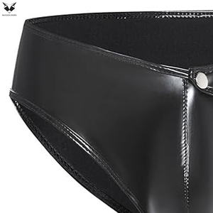 กระเป๋าคาดเอวหนัง PU คุณภาพสูงจาก Raccoon Sports แบบปิดด้วยกระดุม ดีไซน์เซ็กซี่ เหมาะสำหรับงานปาร์ตี้ ให้ลุคเปียกๆ  ชุดคลับแวร์สำหรับผู้ชายประสิทธิภาพสูง - Product Image 6