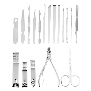 Kit de soins personnels pour les ongles, coupe-cuticules, kit de pédicure professionnel, kit de toilettage, 16 pièces, ensemble d'outils de manucure et de pédicure pour salon - Product Image 6