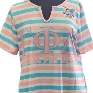 ชุดเดรสลายทางลำลองแฟชั่นสำหรับผู้หญิง Gamma Phi Delta  แบบสั่งทำพิเศษ  ได้แรงบันดาลใจจากชุดนักเรียนหญิง  สวมใส่สบายในชีวิตประจำวัน  เสื้อผ้าขายส่ง - Product Image 2