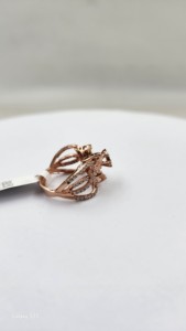 Anillo de diamantes de mujer cultivada en laboratorio para fiesta y uso étnico hecho a mano con estilo - Product Image 3