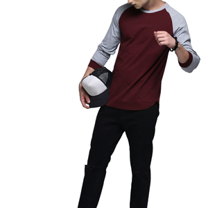 Camiseta de Manga Larga para Hombre de Alta Calidad con Diseño Liso y Ribete en Contraste, Venta al Por Mayor, Disponible con Precio OEM - Product Image 4