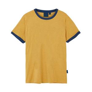 Plain Dyed Lightweight T-Shirt Regular Fit Ringer Jersey <b>Fabric</b> 100% Cotton Men's Clothing Plus Size <b>Yellow</b> Shirts - Product Image 3