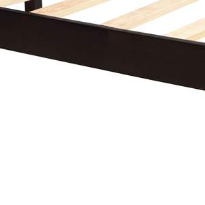 Telaio del letto con plateau Queen con testiera Espresso supporto per doghe in legno senza molla per Box - Product Image 6