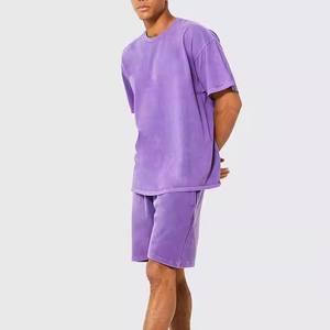 Men's Summer T-Shirt and Shorts <b>Set</b> 2-Piece Oversized Breathable Quick Dry Polyester/Cotton Casual Wear - Product Image 2
