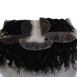 Mềm HD 100% tóc con người cho ren phía trước đóng cửa tay gắn bó ren trong suốt lỏng sóng sâu tự nhiên/tối cao sóng phong cách - Product Image 1