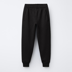 Ensemble de survêtement unisexe noir à capuche, couleur unie, manches longues, décontracté, pantalon en coton avec poches latérales, collection automne 2027 - Product Image 2