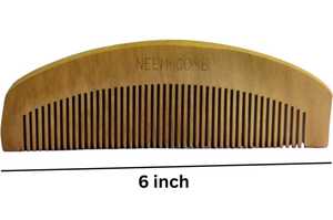 Peigne à barbe classique en bois naturel de qualité supérieure, fabriqué en Inde, avec fonction peigne à poux, pour l'entretien de la barbe et l'usage domestique, artisanat naturel - Product Image 2