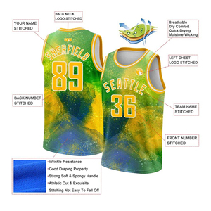 Camisetas de Baloncesto y Camisetas de Baloncesto Reversibles, Uniformes de Baloncesto de Diseño Personalizado, Tela de Poliéster - Product Image 2