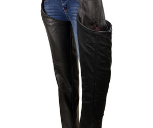 Samroz Sports Customizable Premium <b>Leather</b> Seamless Fusing Motorcycle Riding <b>Chaps</b> for Women Bikers All Seasons - Product Image 4