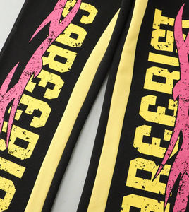 Conjunto de Sudadera con Capucha y Pantalones Deportivos para Hombre, Diseño de Letras y Estrellas Personalizadas, Impresión DTF, Bloques de Color, Cordón Ajustable, 100% Algodón, Estilo Urbano, Tendencia - Product Image 5