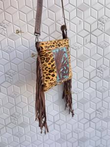 Nouvel Arrivage Sac à Main Bandoulière Style Western en Cuir et Fourrure Animale à Franges, Imprimé Léopard, Gravures Artisanales, pour Soirées, Femme - Product Image 3