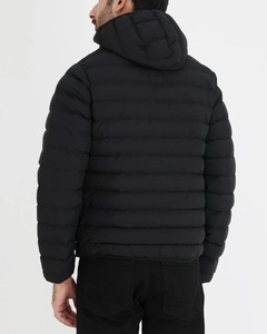 Chaqueta Acolchada Ligera Negra para Hombre, Temporada de Invierno 2024, con Capucha, para Uso en Exteriores - Product Image 1