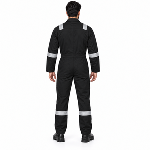 Ropa de Trabajo de Alta Visibilidad para Hombre, 100% Algodón, Verde Oliva, Reflectante, Antidesgarro, con Bolsillos con Cremallera y Cierre de Gancho y Bucle, Certificación CE/EU - Product Image 5