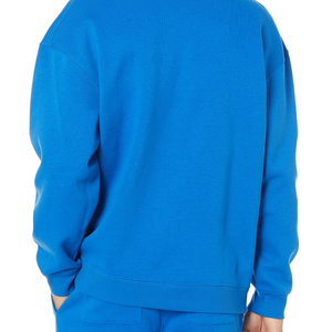 Pull en molleton 100 % coton pour homme, col rond, anti-boulochage, respirant, tricoté, coupe classique, couleur unie, décontracté, hiver - Product Image 2