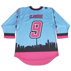 Wholesale Custom <b>Long</b> Sleeves Fleece Ice Hockey Hoodie Jersey Polyester Fabric Sublimation Ice Hoodies Hockey Uniform 280g - Product Image 4