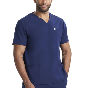 Custom Unisex Knitted Scrub <b>Tops</b> Medical Uniform Shirts Hospital Nursing Apparel OEM Pakistan Export Manufacturer Supply - Product Image 2