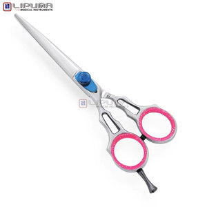 Ciseaux de coiffure professionnels en acier inoxydable ultra-affûtés et ergonomiques avec vis de tension réglable pour la coupe de cheveux en salon de beauté - Product Image 2
