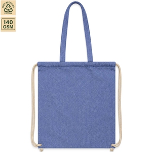 140 GSM Cotton <b>Drawstring</b> <b>Backpack</b> Gym Sports 38x42 cm Flat Custom Logo Wholesale OEM Private Label Bulk Order Model AS0069 - Product Image 2