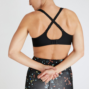 Soutien-gorge de sport pour femme à maintien élevé, respirant, en Spandex/Nylon, avec motif imprimé par transfert thermique, rembourré, pour le yoga et le fitness, vente en gros - Product Image 2