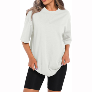 Impression numérique DTF, logo personnalisé, respirant, écologique, séchage rapide, streetwear, t-shirt d'été pour femmes, OEM, coton, haute qualité - Product Image 3