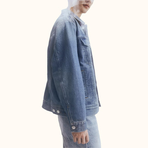 Ventes en gros de vestes en jean pour hommes, grandes tailles, avec poches, tendance, style décontracté, classique, lavé, vintage - Product Image 5