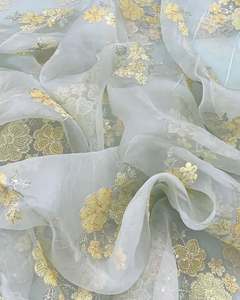 Custom Design Sequin Embroidery Fabric Luxury Beaded Lace Fabric African Fashion Dress <b>Material</b> - Product Image 6