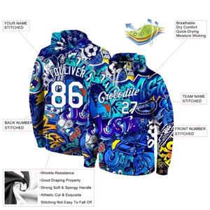Sudadera con capucha moderna de estilo urbano, sublimada, personalizada, informal, para hombres, mujeres y jóvenes, ropa de moda y deportiva. - Product Image 5