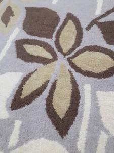 New Arrival 100% Handmade Wool <b>Rugs</b> Dense Pile Wall-to-Wall Set Floral Pattern <b>Tufted</b> for Home Office Direct Lilac Green PET - Product Image 6
