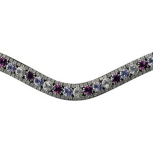 Venta al por mayor ecuestre caballo cuero Diamante Show Brow-Band Bling Triple Layer Diamond todos los tamaños OEM aceptado - Product Image 3