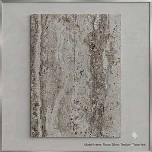 Azulejos de Piso y Pared de Travertino Mate Plateado Roma, Diseño Contemporáneo - Product Image 1