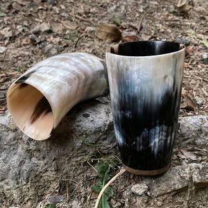 Verres et mugs à boire faits main sur mesure en corne de buffle naturelle de 500 ml pour les magasins d'articles vikings - Product Image 4
