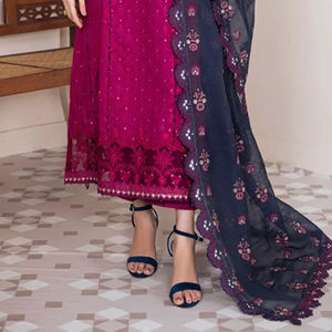 3 Piezas al por Mayor, Vestido de Lino Pakistaní Estampado, Shalwar Kameez, Ropa Pakistaní Original, Colección de Diseñador de Invierno - Product Image 4