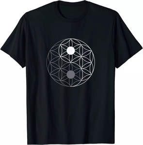 Camiseta de manga corta 100% algodón de alta calidad con diseño de Flor de la Vida, Geometría Sagrada, Yoga, para hombre, corte holgado, estampada. - Product Image 5