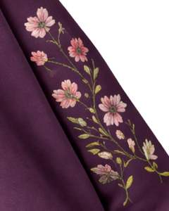 Sudadera de Forro Polar Extra Grande para Mujer, Color Morado Ciruela, Personalizada, con Cuello Alto y Bordado, Informal, de Invierno, de Algodón y Poliéster, Cálida - Product Image 6