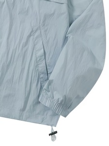 Men's Light Blue Casual Printed Two-Piece <b>Set</b> Breathable Fleece Quick Dry Polyester Jacket and Shorts Autumn Wear - Product Image 5
