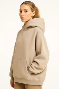 Sudadera con Capucha Oversize de Alta Calidad, Personalizada, para Mujer, con Estampado Puff, Estilo Urbano, Otoño, Unisex, Forro Térmico, 100% Algodón - Product Image 2