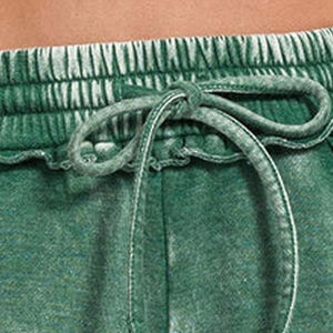 Shorts de Mujer Estilo Urbano Desgastado, Lavado Ácido, Algodón French Terry, con Pedrería y Estampado Puff - Product Image 6