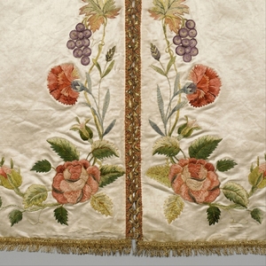 Premium Hand Embroidered Liturgical Vestment Gold Metallic Thread Zardozi Satin Church Altar Cover Cloth <b>Banner</b> - Product Image 5