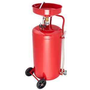 Serbatoio Portatile per Scarico Olio Esausto da 25 Galloni ad Azionamento Pneumatico con Altezza Imbuto Regolabile e Design Industriale - Product Image 1
