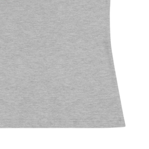 T-shirt décontracté pour femme, gris chiné, lettres graphiques, col rond, coton doux, manches courtes, vêtement de mode décontracté - Product Image 6