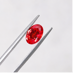 Pendentif en diamant solitaire de 3,23 CT/PC de forme ovale, couleur rouge vif fantaisie, clarté VVS2, cultivé en laboratoire, certifié IGI, pour la fabrication de bijoux - Product Image 2
