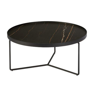 Luxury Modern Round <b>Side</b> <b>Table</b> With Golden Stainless Steel Frame And Tempered Smoked Glass <b>Top</b> For Living Room Decoration - Product Image 5