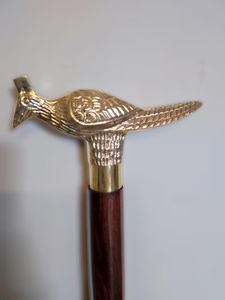 Bastón de Madera Elegante con Empuñadura de Latón con Diseño de Pájaro, Diseño Artesanal Antiguo, Ligero, de 36 Pulgadas, para Personas Mayores - Product Image 3
