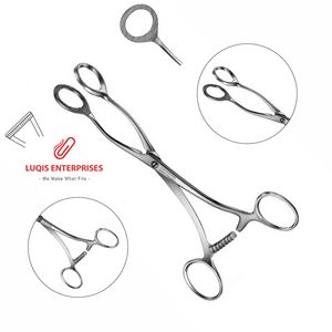 Pinzas quirúrgicas Collins para sujeción de tejidos, pinzas de agarre de tejidos de acero inoxidable, instrumento médico quirúrgico - Product Image 4