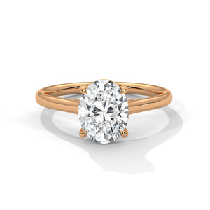 แหวนเพชรทองคำ 14K เพชรเพาะเลี้ยงในห้องปฏิบัติการ แหวนทองคำแท้ 18K สำหรับผู้หญิง สไตล์คลาสสิก รับรองโดย IGI แหวนหมั้น แหวนครบรอบ - Product Image 3