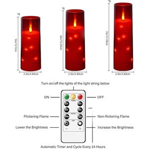 Set di 12 Candele LED Senza Fiamma con Timer, Atmosfera Romantica, Decorazione per la Casa, Candele Acriliche Stabili con Effetto Tremolante - Product Image 4