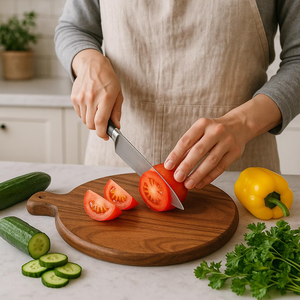 Planche à découper en bois durable, légère, passe au lave-vaisselle, facile à couper et à hacher les légumes et les fruits, utilisation quotidienne en cuisine - Product Image 5