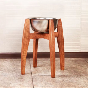 Comedero Elevado de Madera para Perros Pequeños y Gatos, Antideslizante, para Comida y Agua, Resistente al Agua, Duradero y Novedoso - Product Image 4