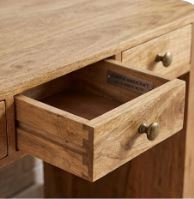 Modern Solid Wood Study <b>Desk</b> <b>with</b> <b>Drawers</b> | Solid Wood Home Office <b>Computer</b> Table | Jodhpur Furniture Export - Product Image 3